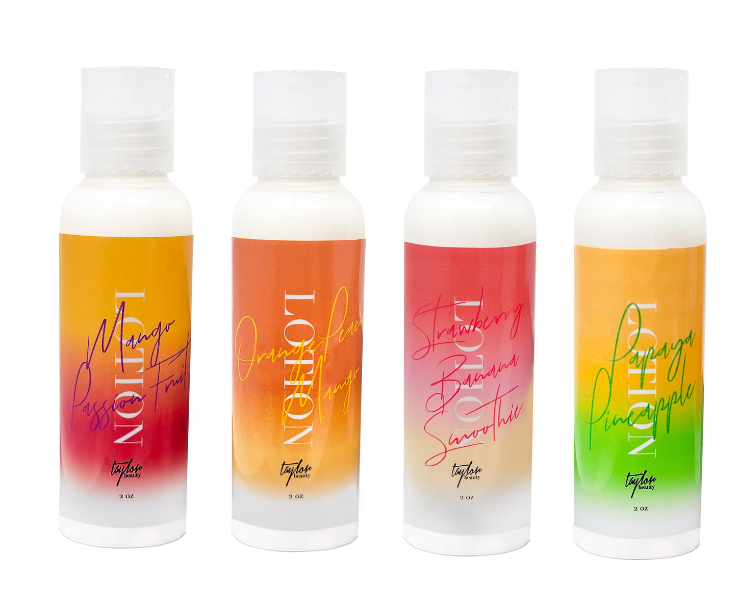 Moisturizing Hand Cream Lotion Sampler - 4 NEW Fruity Flavors